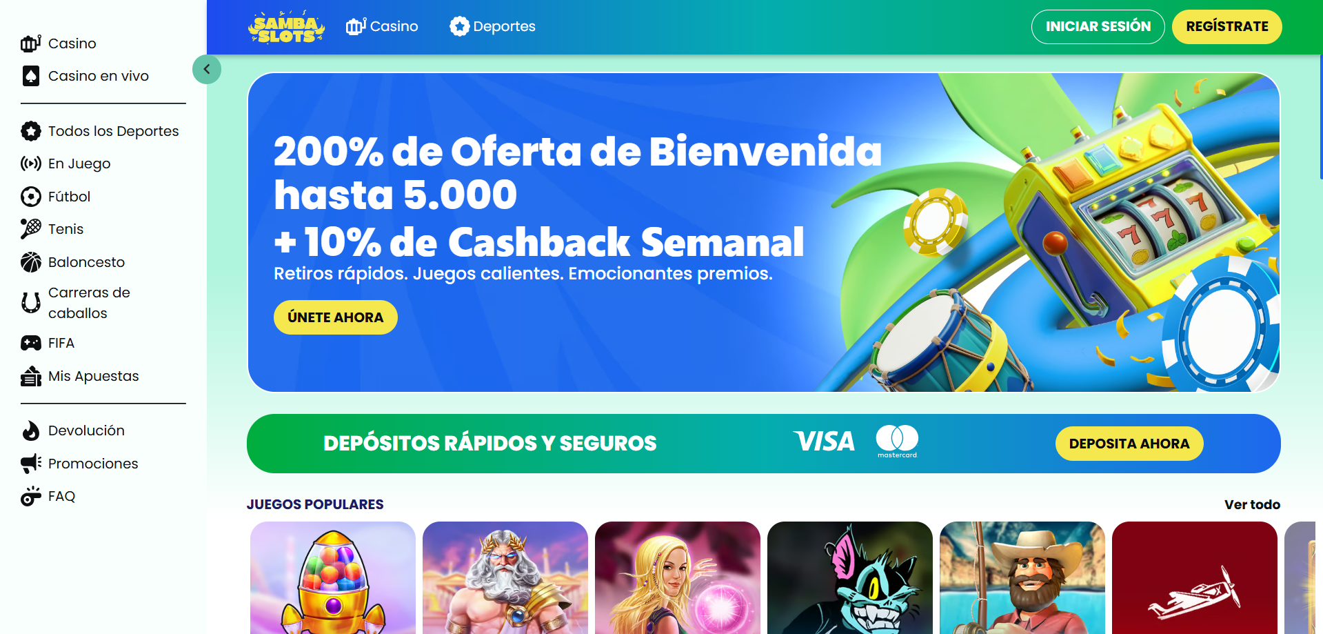 samba slots casino